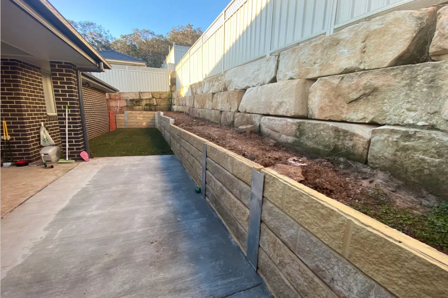 Retaining wall example in Forrest