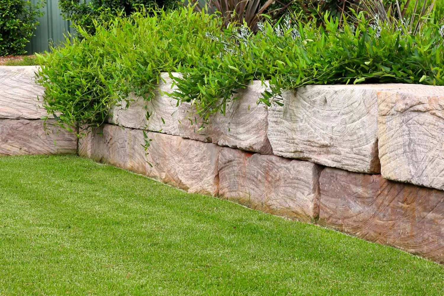 Retaining wall example in Queanbeyan